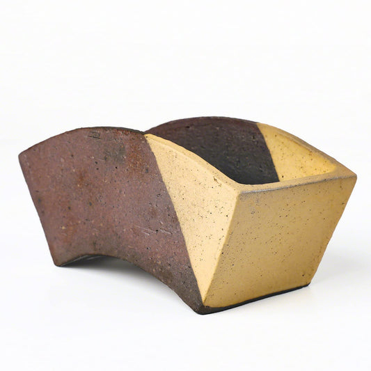 6.8" Tokoname Fan Shape Bonsai Pot